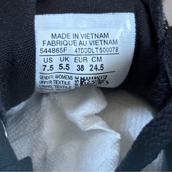 Converse All Star High Top Gold and Black Women's size 7.5 Sneaker - Picture 4 of 14